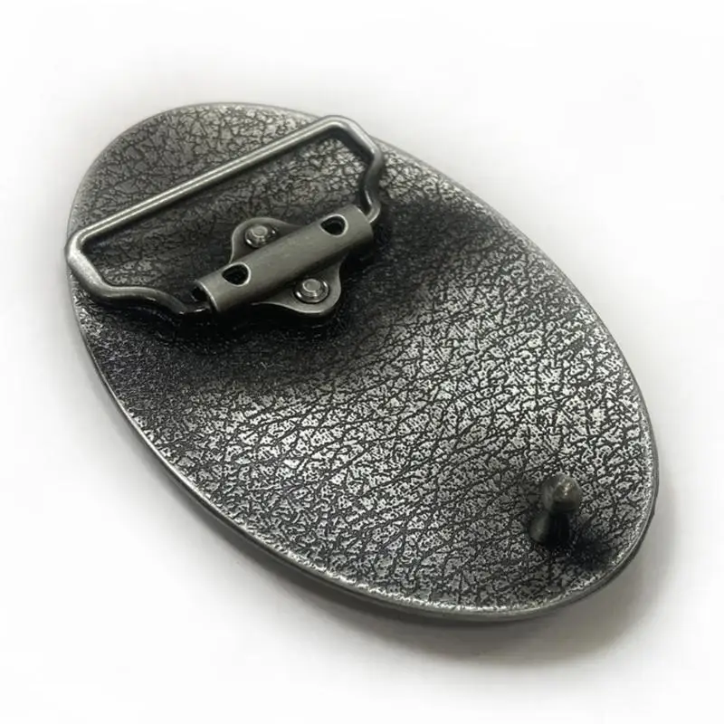 652F Fivela cinto ocidental masculina fivela cintura vintage fivela oval metal