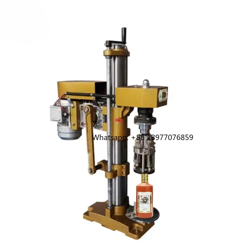 2026 Semi-automatic White Wine Red Wine Juice Sauce Edible Oil Sealing Machine Aluminum Plastic Metal Screw Cap Sealing