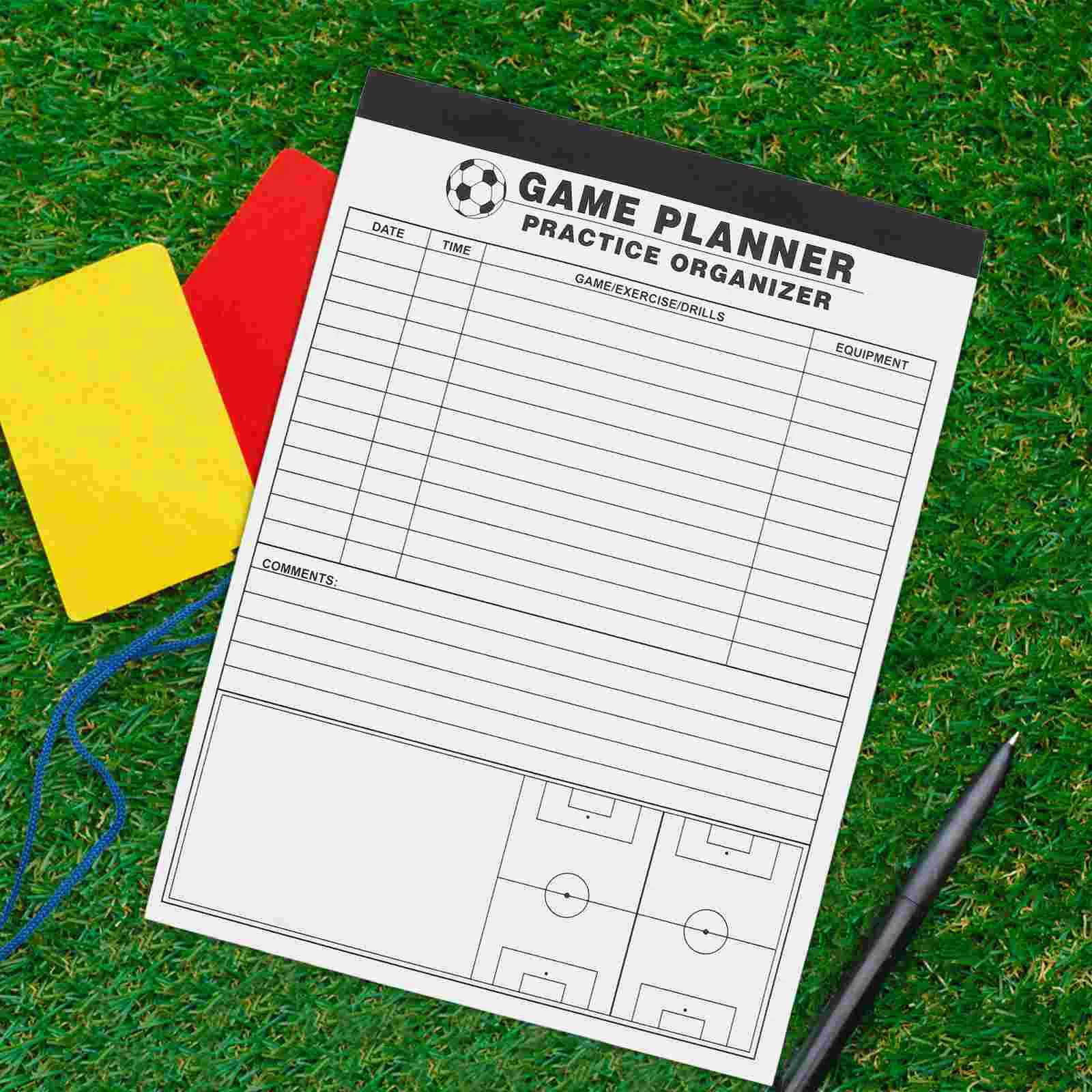 Football Record Book Score Tool Basketball Scorebook Sports Sheet Supplies Warning Cards Paper