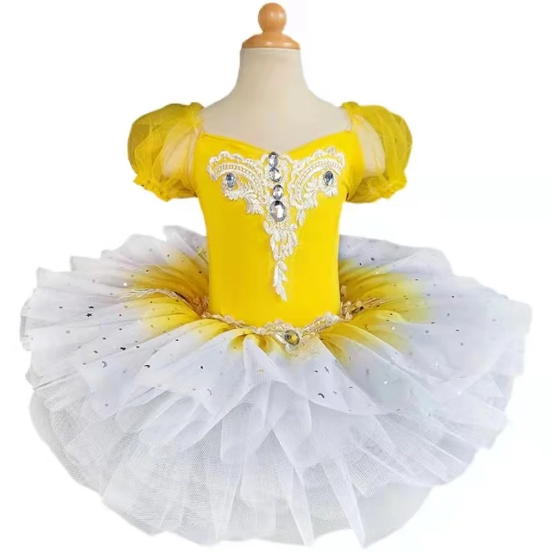 Nuovo Tutu di balletto professionale per bambina bambini White Swan Lake Toddler Sequin Dance Costumes Ballerina Ballet Dress Girls