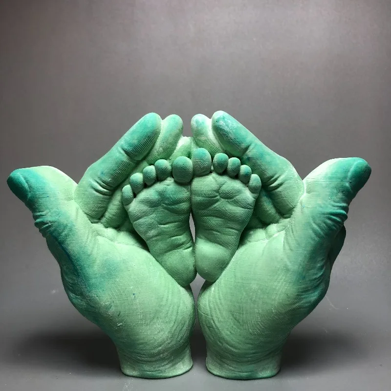 Creative Hands Holding Small Feet Statue Stereoscopic Art Ornaments Miniature Sculpture Model Table Decoration Modern Home Decor