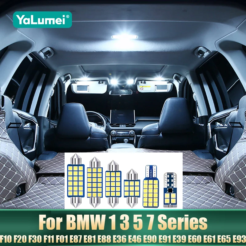 For BMW 1 3 5 7 Series F10 F20 F30 F11 F01 E87 E81 E88 E36 E46 E90 E91 E39 E60 E61 E65 E93 Car Interior LED Light Accessories
