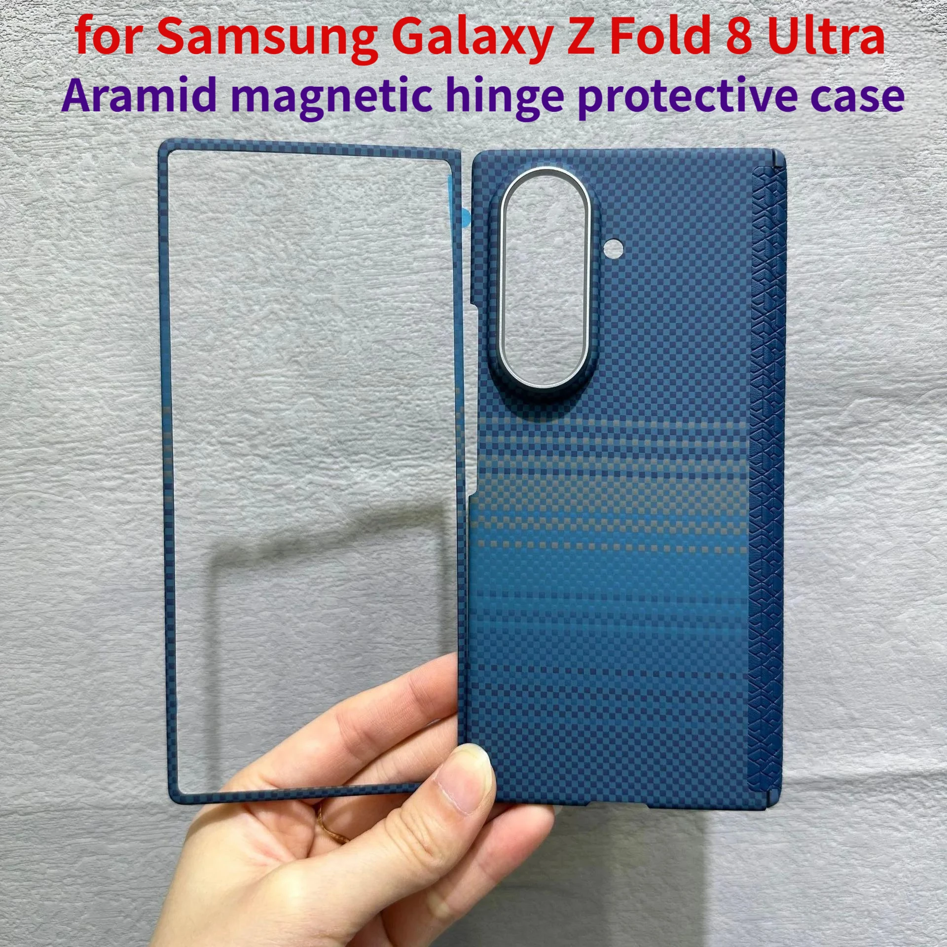 Aramid Magnetic Hinge Protective Phone Case for Samsung Galaxy Z Fold 8 Ultra, for MagSafe Wireless Charging Protective Case