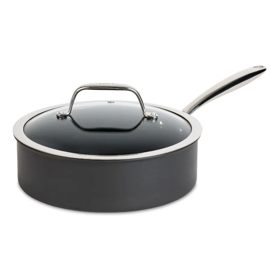 

Hard Anodized with Ceramic Interior 3 Quart Sauté Pan Black