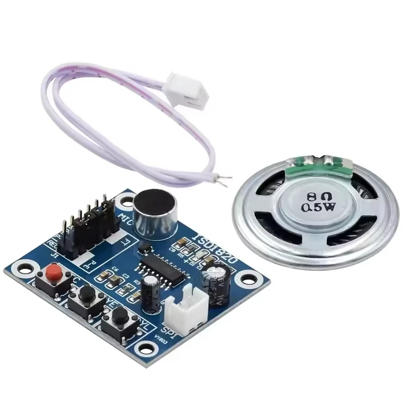 CoreSMA ISD1820 Voice Sound Recorder Module with Mic & Speaker One Touch Record 10-20 Seconds for DIY Toys, Alarm,Learning Board