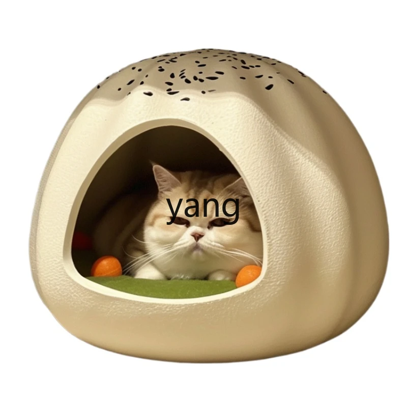 Yjq Cat Sleeping Semi-Closed Sense of Security Cute Environmental Protection Easy to Clean Spring and Summer Days