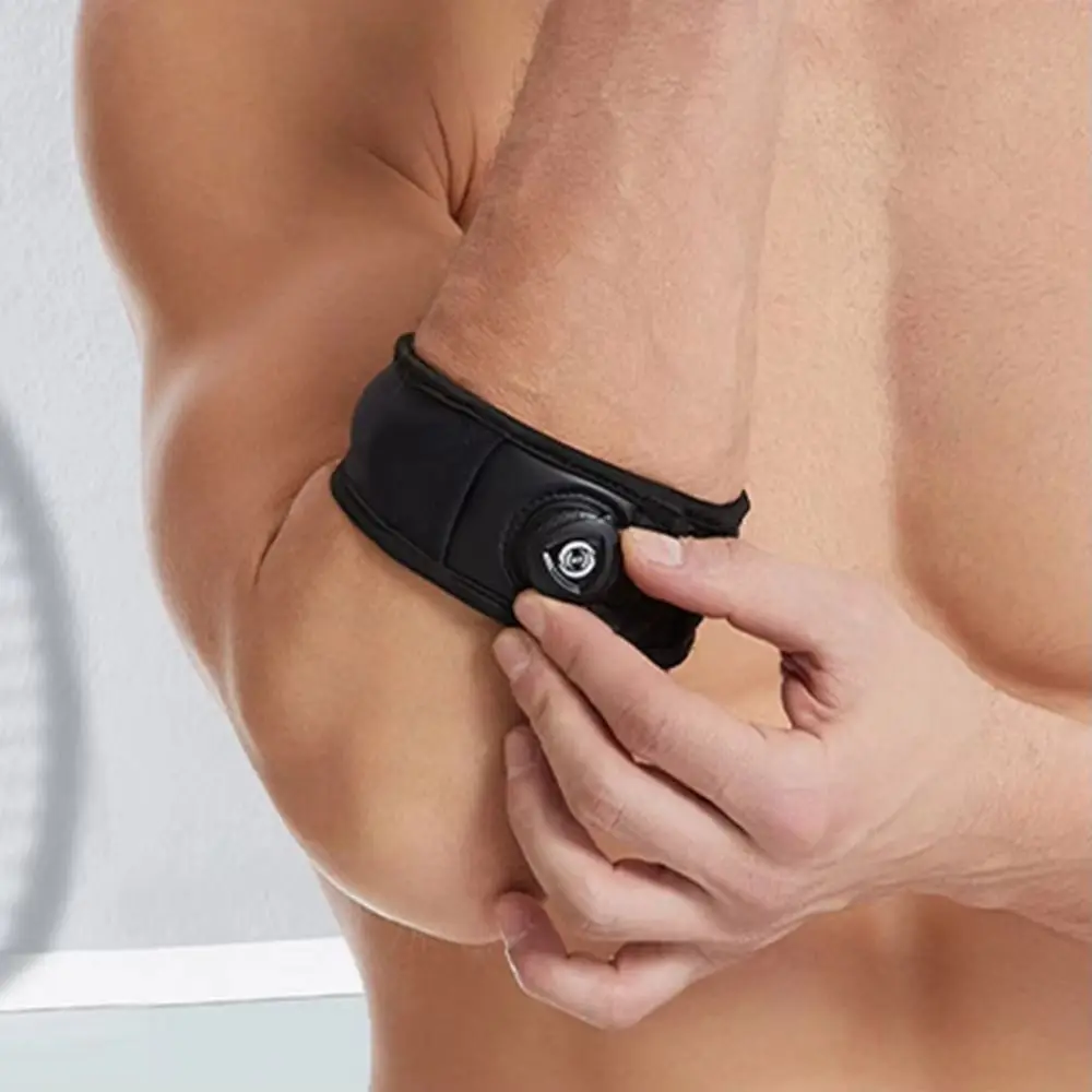 Adjustable Elbow Strap Knob Arm Support Band Pressurized Built-in Silicone Pad Elbow Automatic Buckle Brace Non-slip Thicken