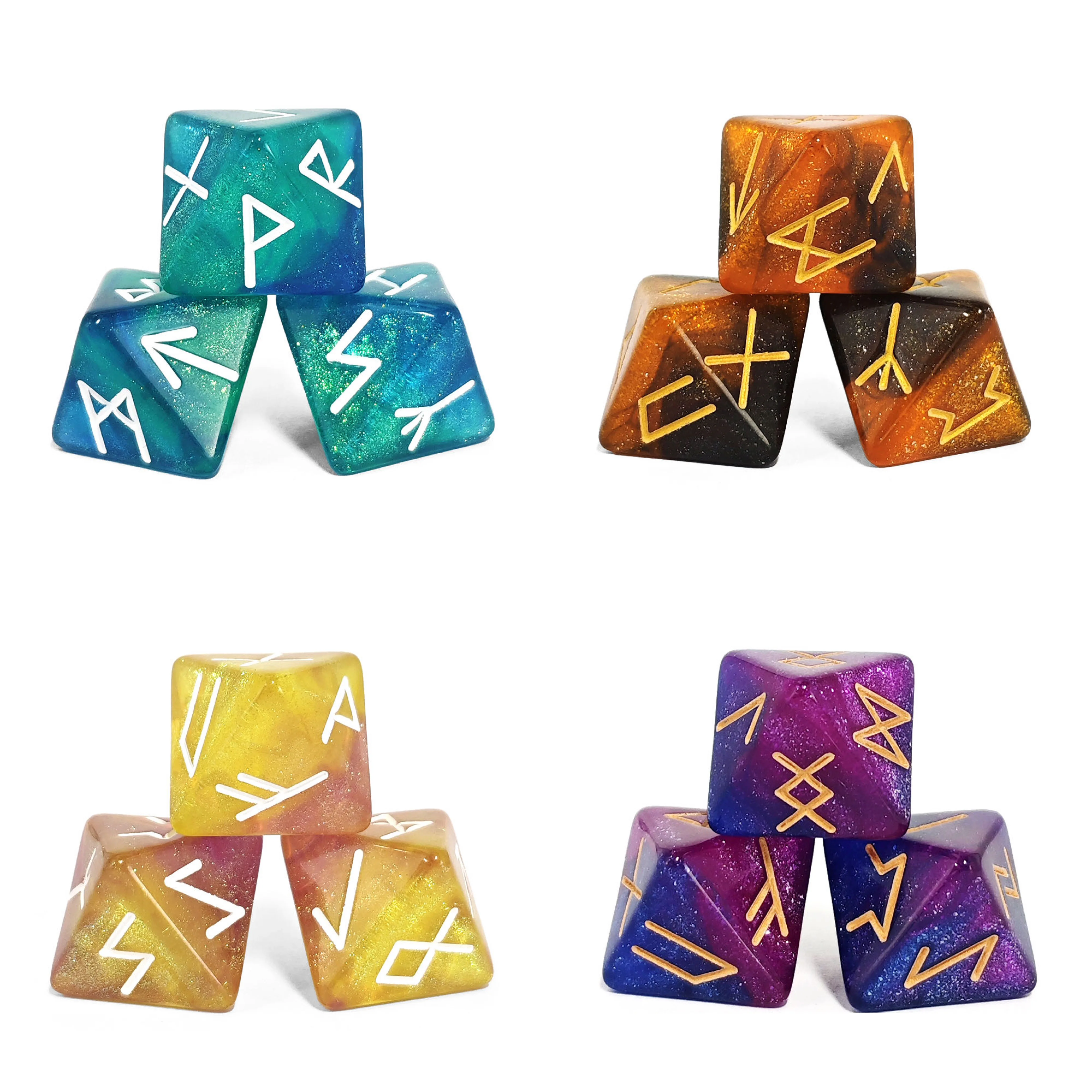 Mystical Zodiac Astrology Dice Set, 12PCS D8 Divination Dice for Tarot, Astrology Readings & Spiritual Practices
