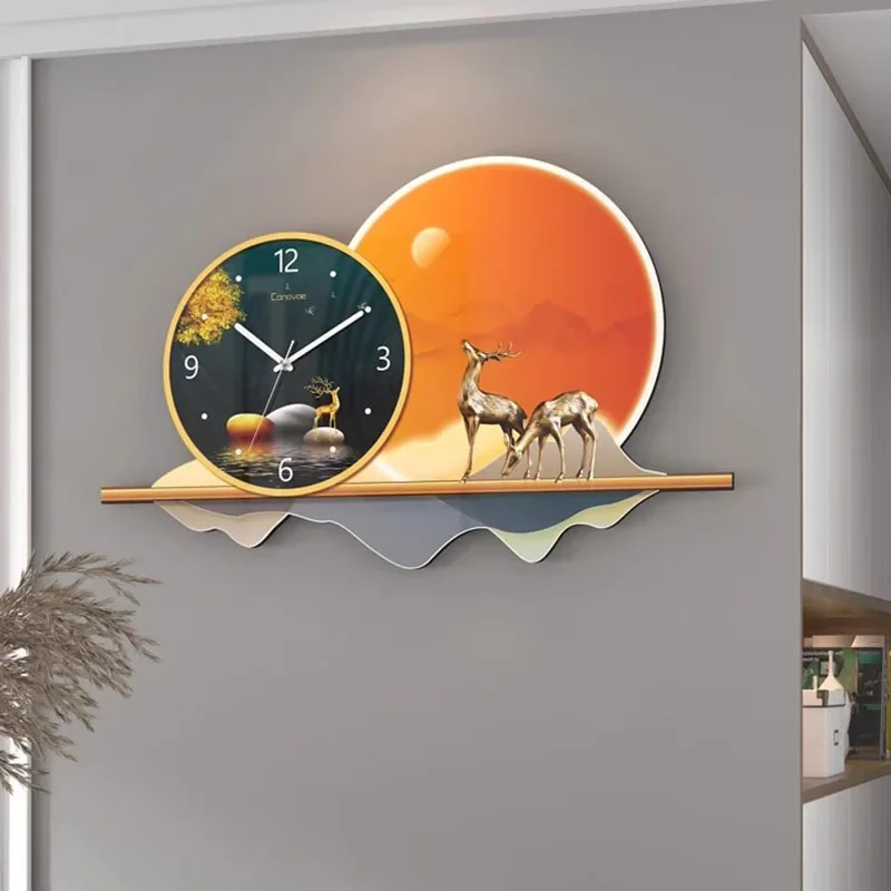 

Silent Design Wall Watch Creative Aesthetic Nordic Restaurant Simple Chinese Style Wall Clocks Cute Reloj Pared Room Decorations