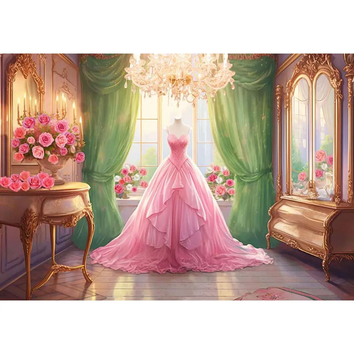 Allenjoy Dress Like a Princess Painting Backdrop