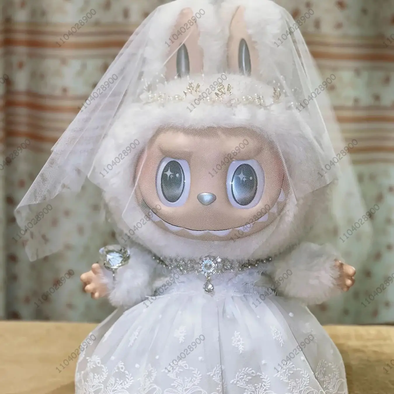 

For 58cm Big Zimomo The Monsters Clothes Wedding Dress Genuine Angle In Clouds Vinyl Plush Doll Figurine Desk Decoration Gift