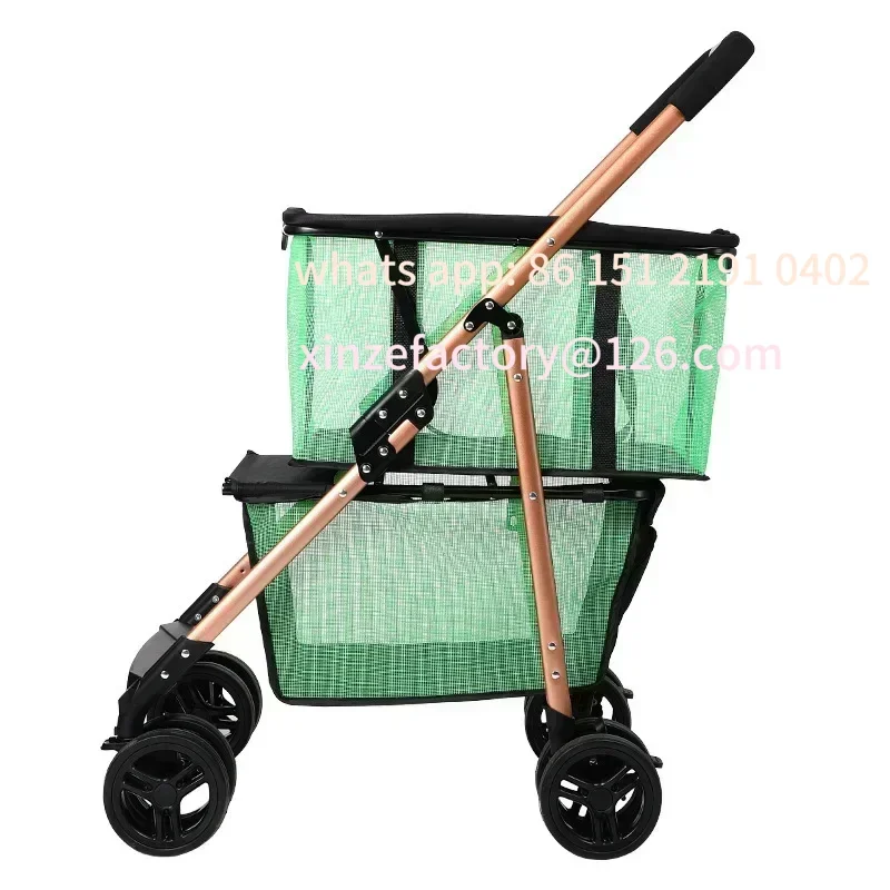 

Customizable Folding Supermarket Cart Reusable Wear-resistant Removable Handbag for Camping, Taking Delivery, Carr