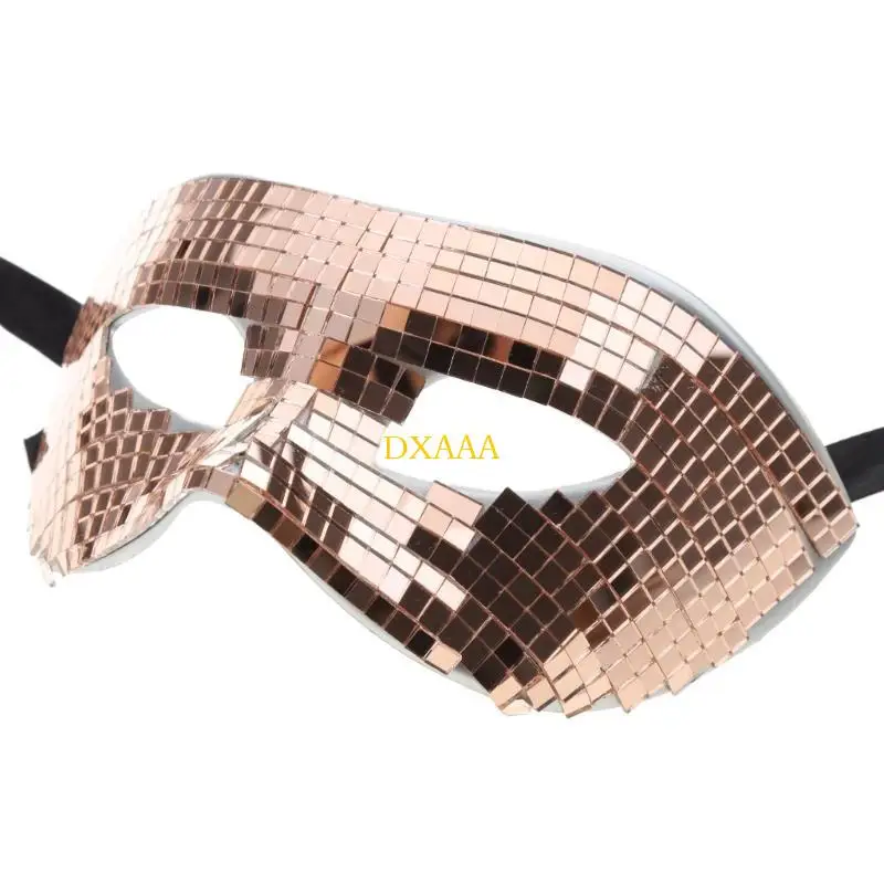 Máscara máscaras DXAA para feminino Glitter veneziano baile baile baile prata brilhante máscara olho sexy covers