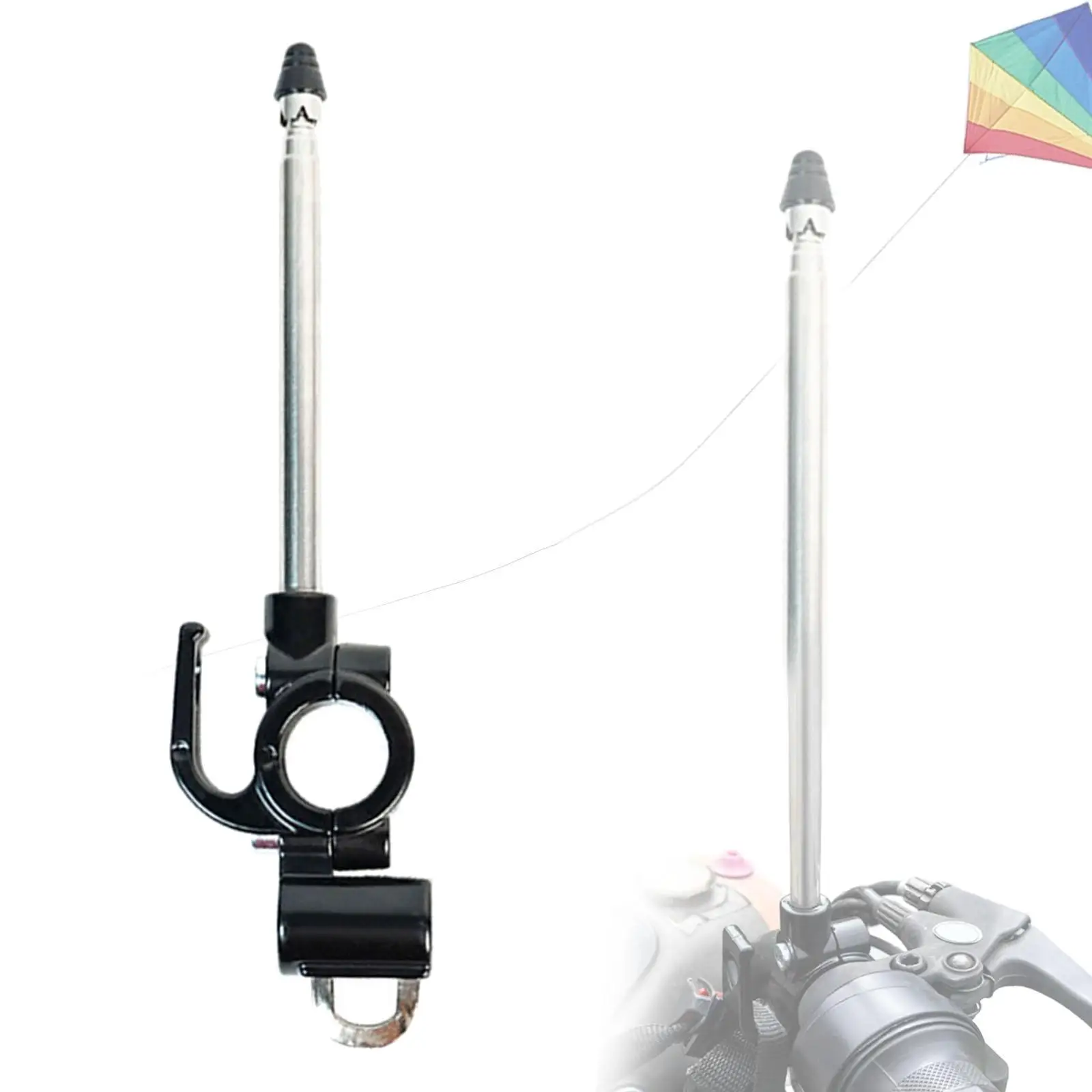 

Motorcycle Flag Pole High Performance Motorcycle Kite Line Protector for Helmet Holder Luggage Rack Street Bike Motorbike