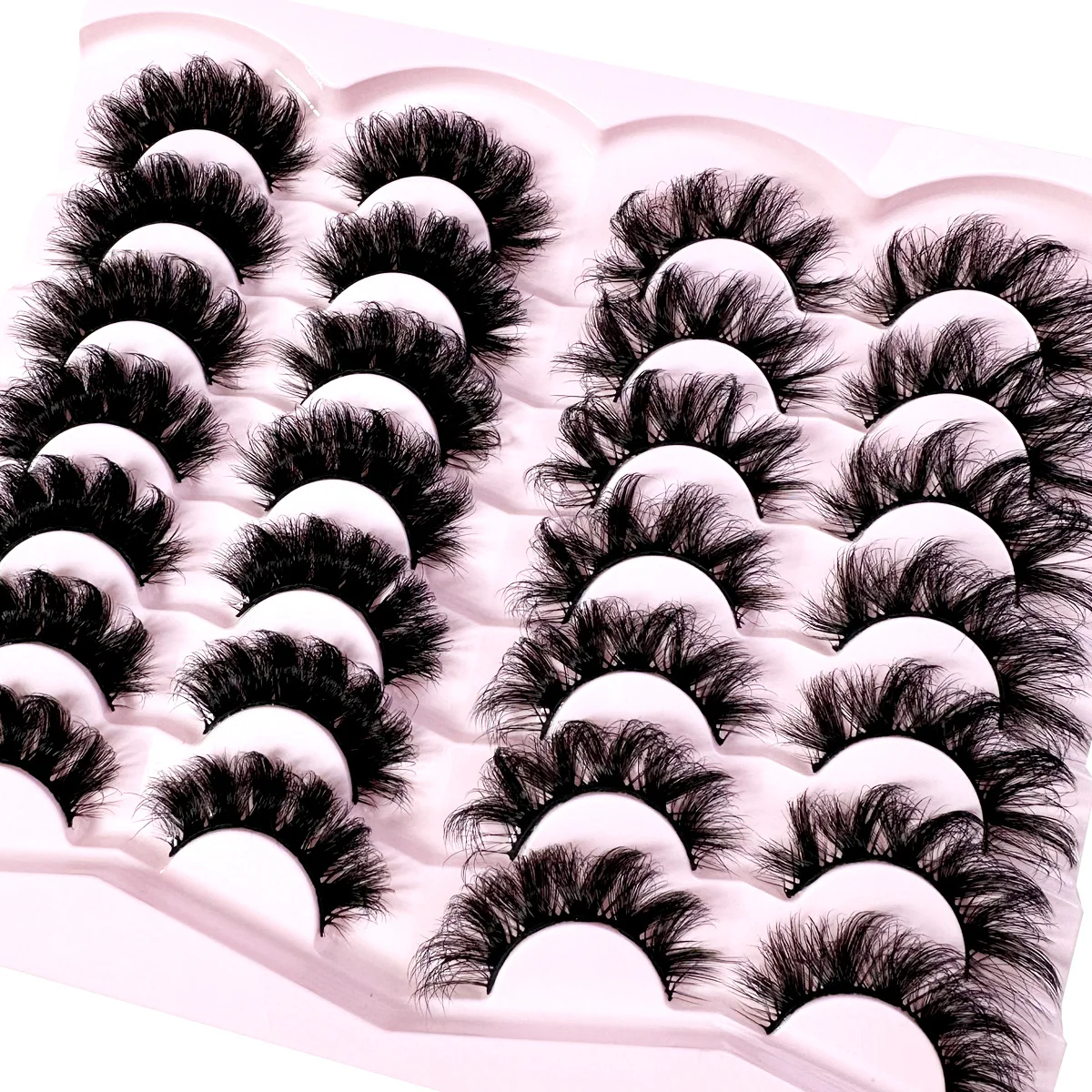 2/7/10/14 pares de cílios falsos de vison feitos à mão cílios postiços naturais nude maquiagem simulação cruz bagunçado olho 3d cílios encaracolados