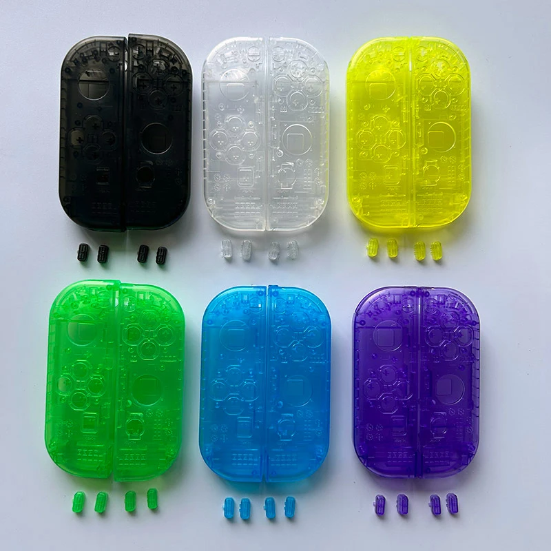 For Replacement Clear Transparent Shell Cover SL SR Buttons for Nintendo Switch NS Joy Con Controller