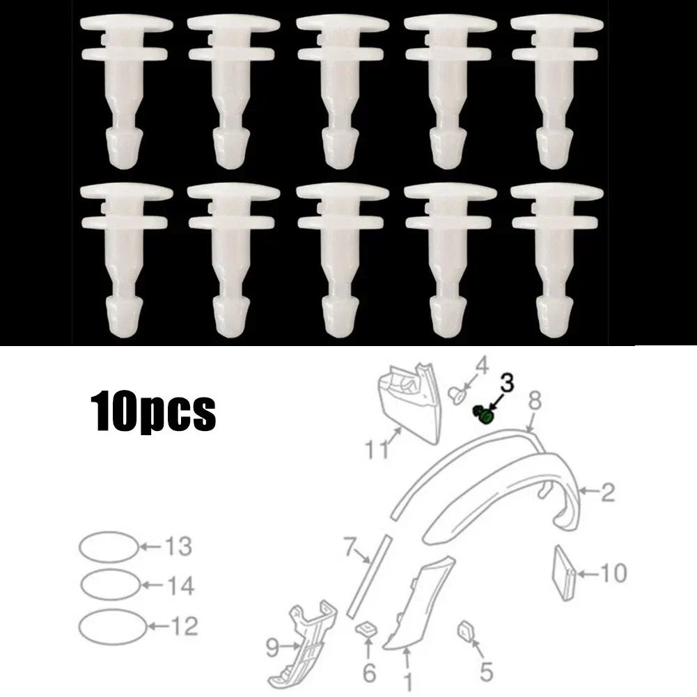 10pc Wheel Arch Fender Flare Clips Fastener For Nissan Navara D22 Patrol GU  For Infiniti Qx4 Qx56 0155302903 NEW