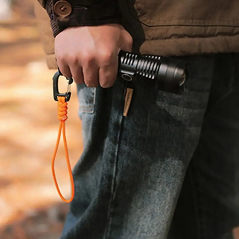 

1Pcs Key Ring Umbrella Rope Hook Outdoor Camping Sports Accessories Key Lanyard Keychain Flashlight Small Tool 7-core Braid Rope