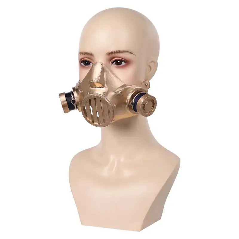 

a7d@Jinx Cosplay Mask Acrane Masks Game LOL 3D Printed Mask Adult Necklace Outfits Halloween Carnival Party Costume Accessoriesa