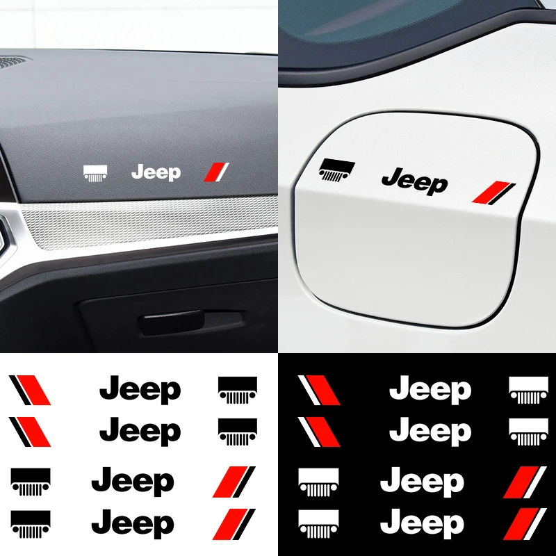 

4pcs Car Door Handle sticker Vinyl Decal for JEEP Wrangler Grand Cherokee JK TJ Compass Renegade Patriot Trail Hawk Accessories