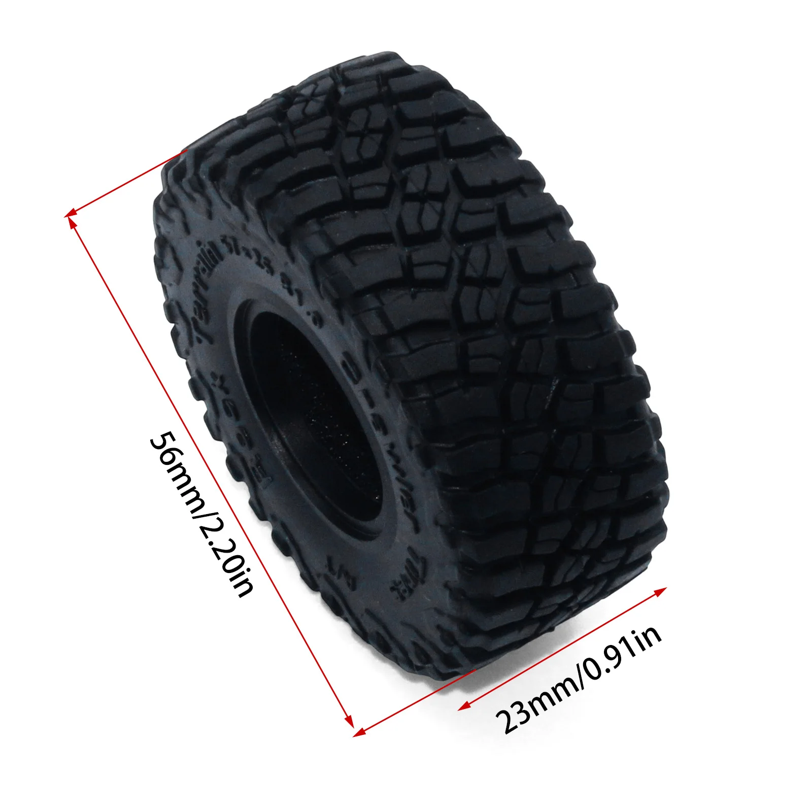 Scx24/Trx4M Neutralny Zestaw 4 Opon Miękkich o Wysokiej Przyczepności 1.0 cala, Odpowiedni do Samochodów Terenowych Zdalnie Sterowanych w Skali 1/18 i 1/24, Części Zamienne do Opon