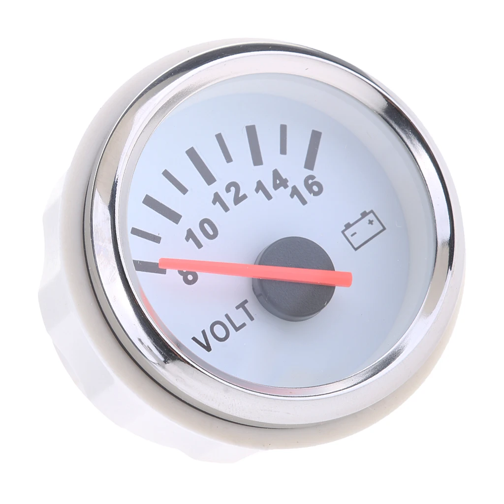 IP67 Waterproof Marine Boat Voltmeter Gauge Battery Electrical Meter for Output Cables Helmet Boat Inox