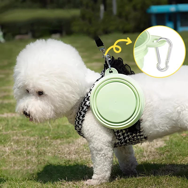 Foldable Silicone Dog Bowl Pet Outdoor Travel Portable Folding Cat Food Water Large Capacity Container Feeding Bowl Pet Supplies