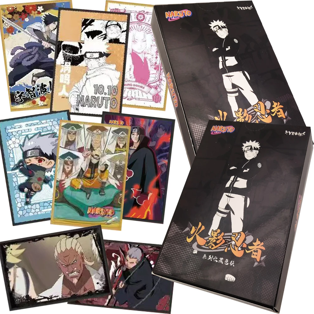 Naruto Color Paper Collection Cards Uchiha Sasuke Hatake Kakashi Anime Exclusive Personal Portrait Cards Exquisite Unique Gift