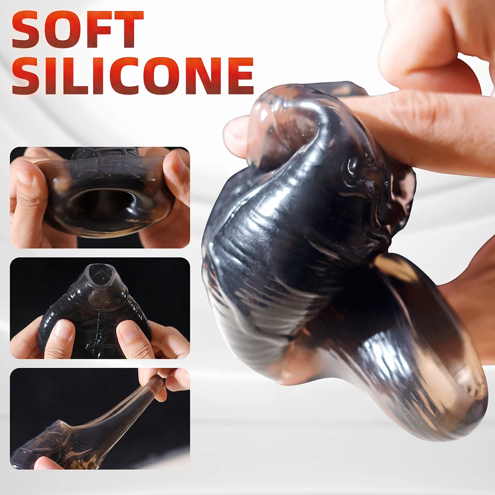 ذكر خاتم الديك قابلة لإعادة الاستخدام القضيب كم تأخير القذف أقوى الانتصاب القضيب موسع البروستاتا تدليك الجنس لعب للرجال الكبار #4