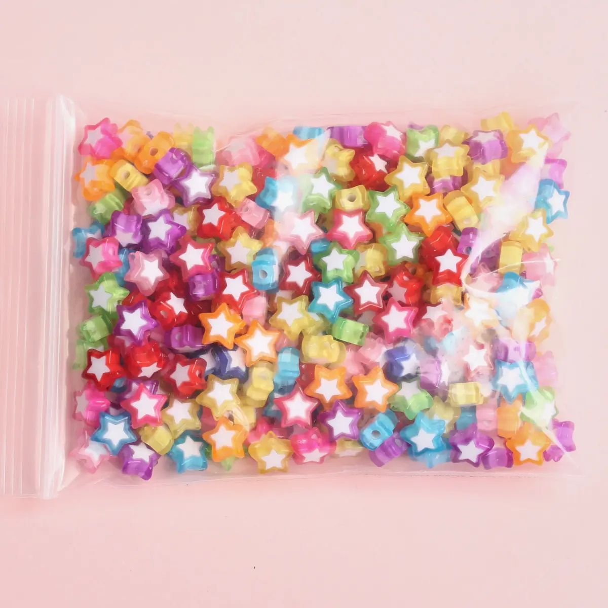 20PCS 10mm Acrylic Beads Candy Color Loose Beads Beads For DIY Heart Star Beads Handcraft Jewelry Making Accessories