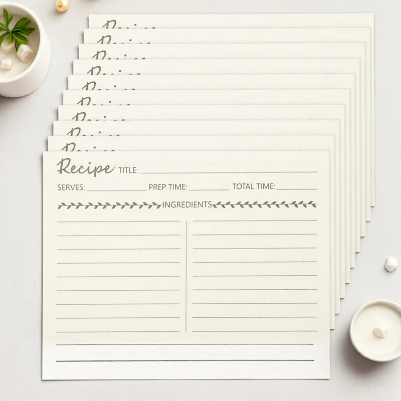 10 قطعة وصفة ورق الكرافت سطح كتابة أملس لطرق الطبخ المطبخ بطاقات ذاتية الصنع ورقة وصفة منزلية طعام مزخرف
