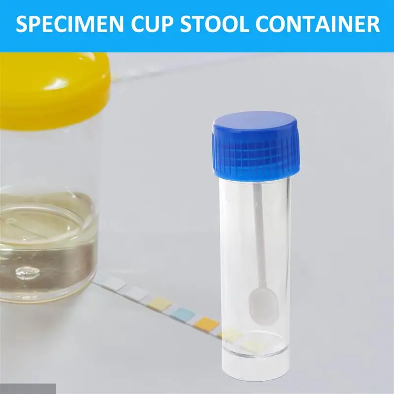 10 PCS Practical Plastic Specimen Cup Stool Container 25-30ml Without Label Laboratory Medical Use Portable Sterile Urine Cups