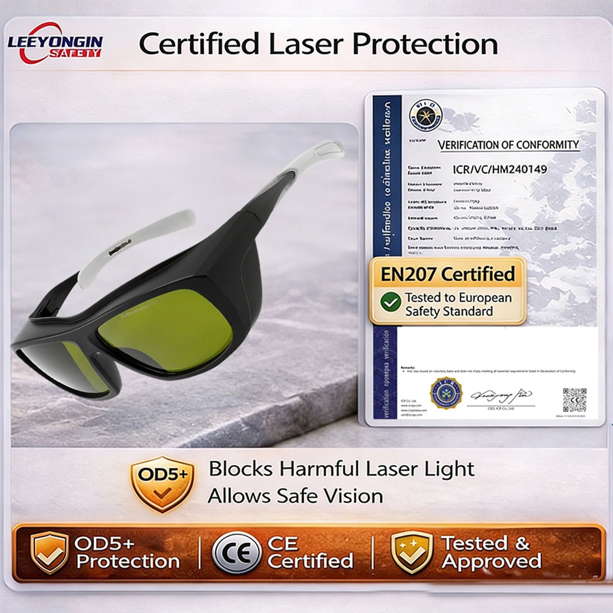Óculos de Segurança a Laser OD - Industrial Laser Glasses avaliação e preço