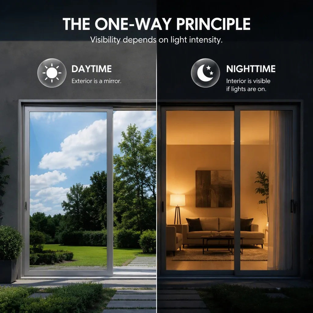 Privacy PET Window Tint Translucent Heat Reduction Window Film Self Adhesive One Way Mirror Window Decal for Home Car
