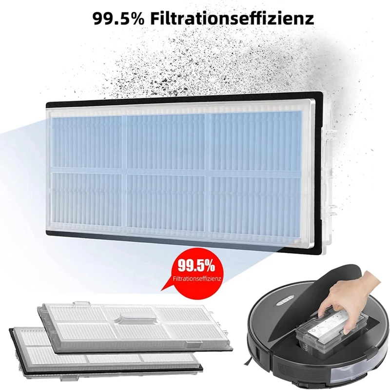 قطع غيار لـ Roborock ، فرش جانبية رئيسية ، قماش ممسحة ، فلاتر HEPA ، قطع غيار لـ S8 Pro Ultra S8 +