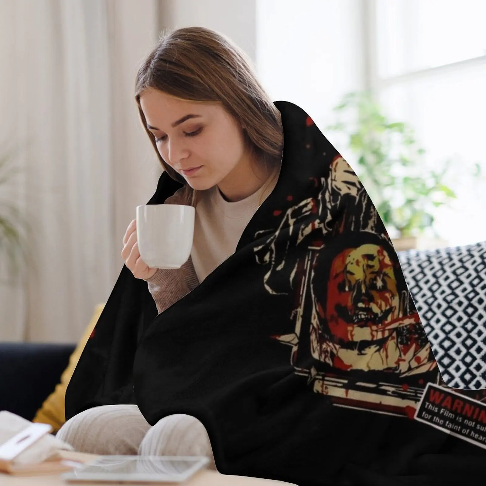 بطانية رمي الهالوين من فيلم المرعب، بطانيات رمي كبيرة جدًا