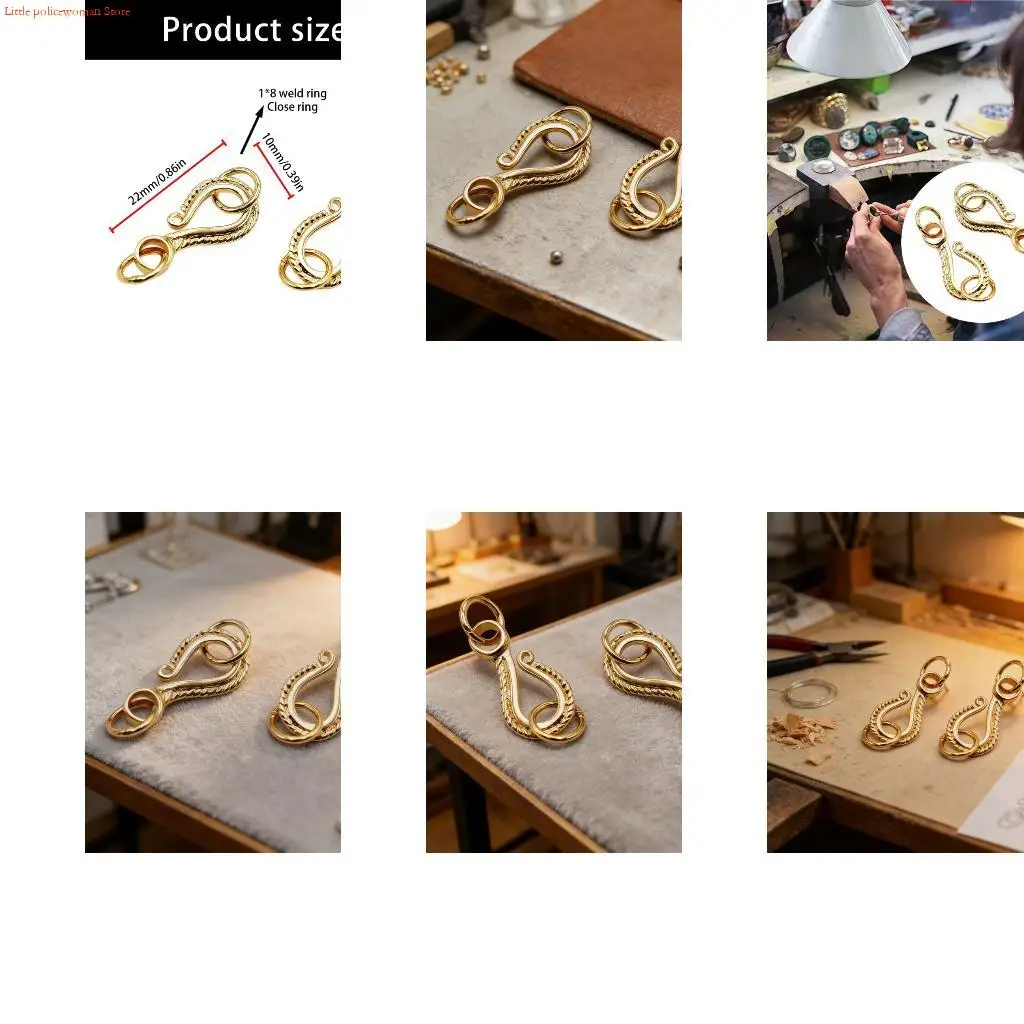 F92D Jewelry Findings Copper Flower End Clasps In Gold Finish For Customes Handmade Accessories