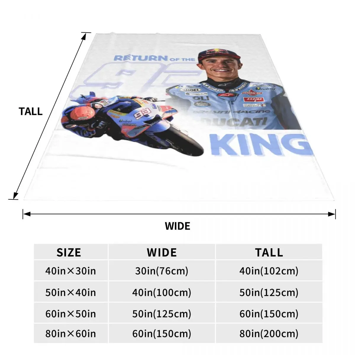 Flannel Blanket Quality Soft Warm Motorcycle Racer Athlete Glory Throw Blanket Winter Travel Chair Funny Bedspread