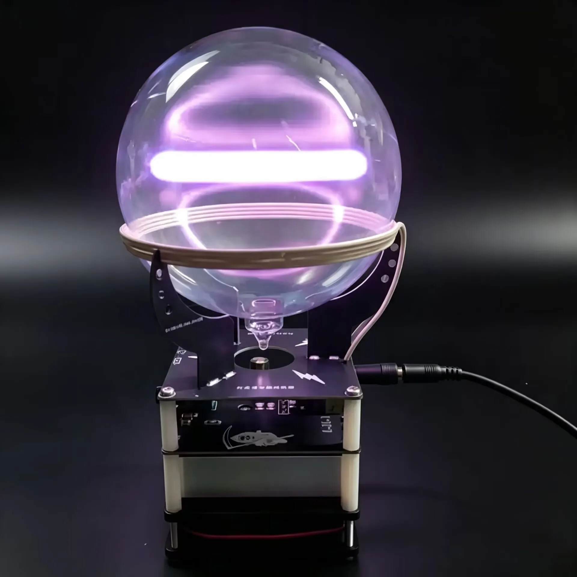 13cm Large Glass Ball Xenon Plasma Toroid, Plasma Ring Driver Circuit for Science and Educational Demonstrations