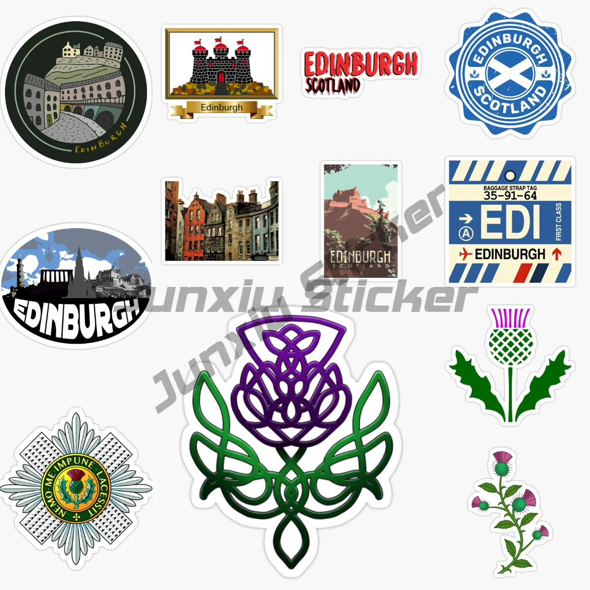 

EDINBURGH SCOTLAND Landscape Car Sticker Self Adhesive Vinyl Waterproof Decal Car Sticker Accessories Decoration Decals