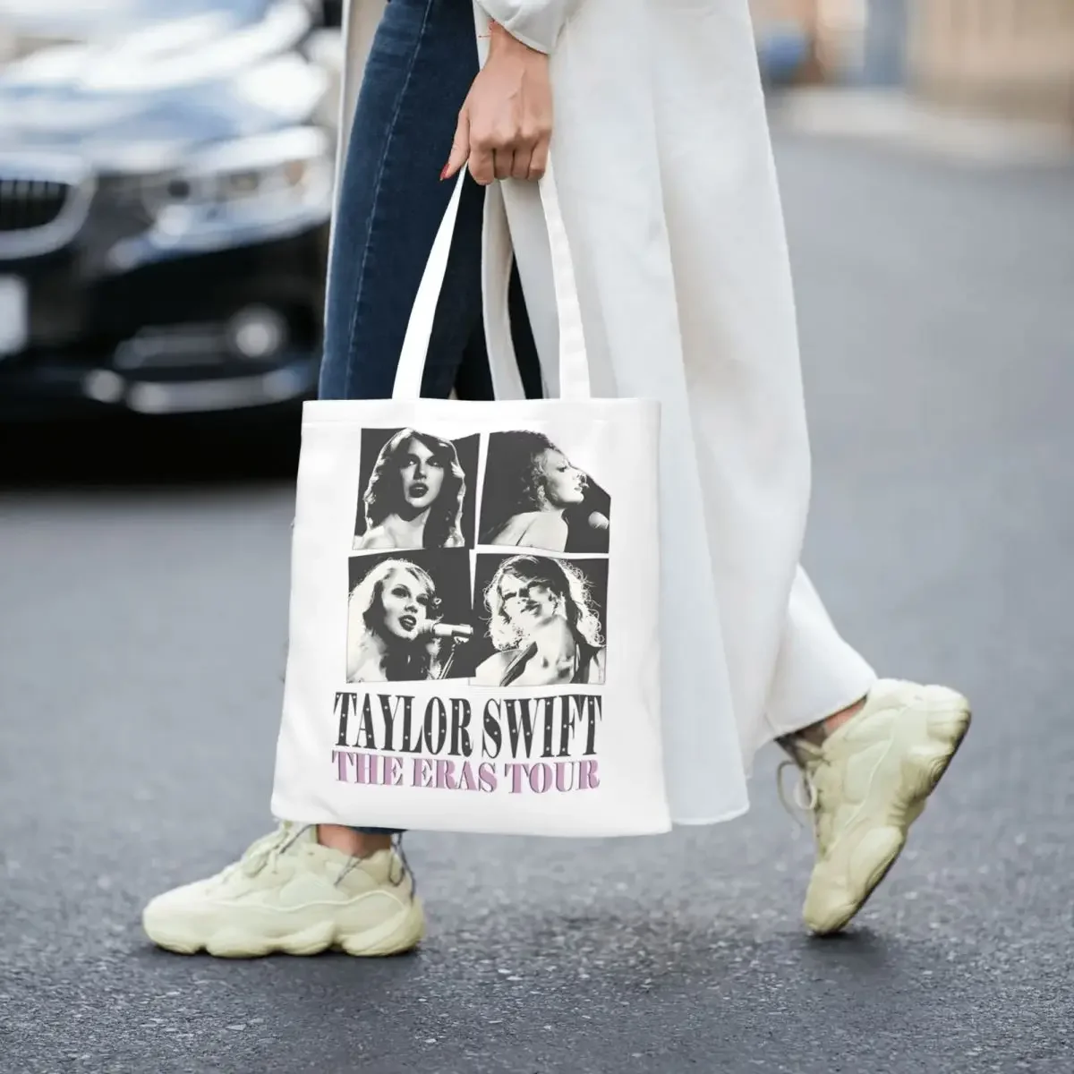 Retro 90s Stylish Girl Swifties Tote Bags Women Handbag Foldable Student Shoulder Bag Reusable Shopping Bag