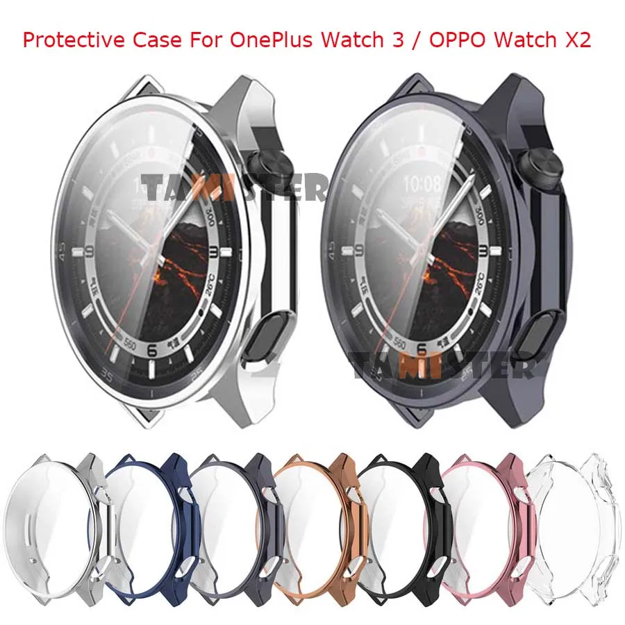 Soft TPU Full Cover For OnePlus Watch 3 Case Protective Shell Bumper For Oppo Watch X2 Screen Protector Frame Accessories