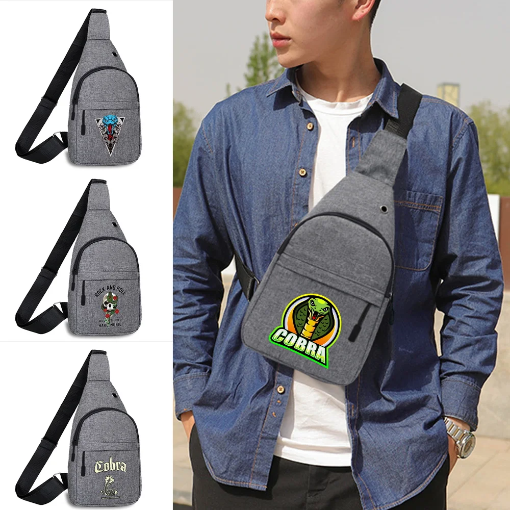 

Urban Sling Crossbody Pack Cobra Pattern with Slim Profile and Organized Layout for Neatly Storing Small Necessities Chest Bags