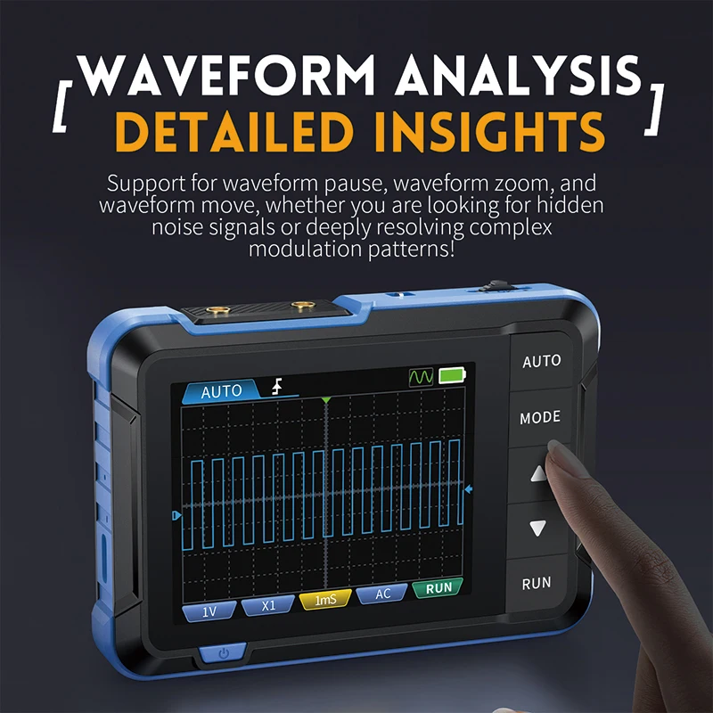 FNIRSI DSO152 DSO153 Mini Handheld Digital Oscilloscope 2.5MSa/s 200KHz Analog Bandwidth 800VPP Support Firmware Upgrade PWM