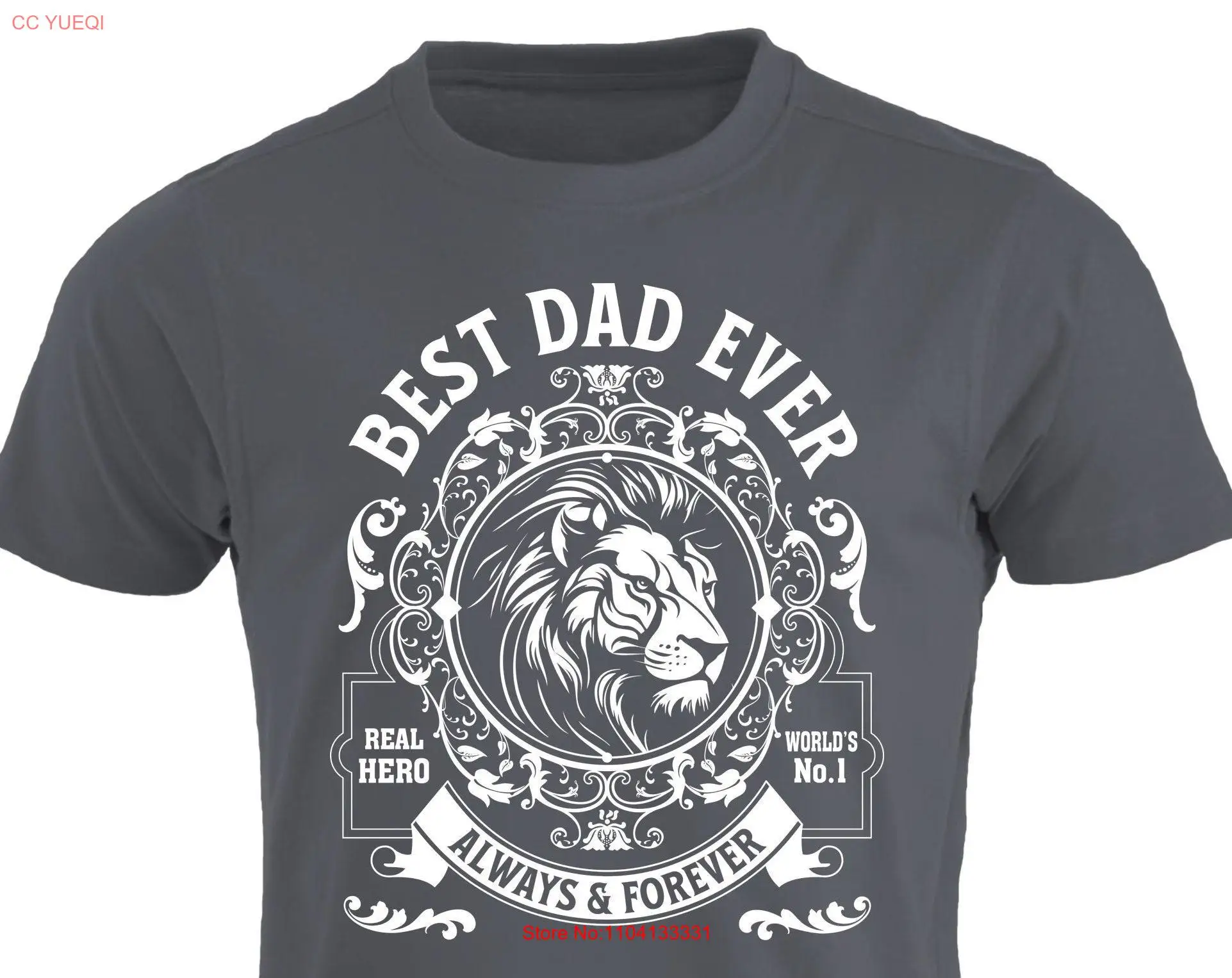 Melhor pai de todos os tempos leão camiseta idéias para o dia dos pais papai pai da filha filho pais aniversário mangas compridas ou curtas