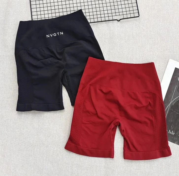 

NVGTN Summer Seamless Fitness Shorts Women's High Quality Hip Lift Tight Yoga Pilates High Elastic Breathable Sports Shorts