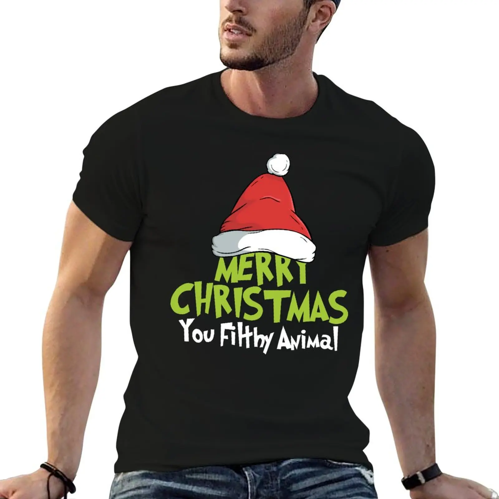 

100% you shirts 100% Merry filthy shirt christmas cotton t T-Shirt cotton men t man animal
