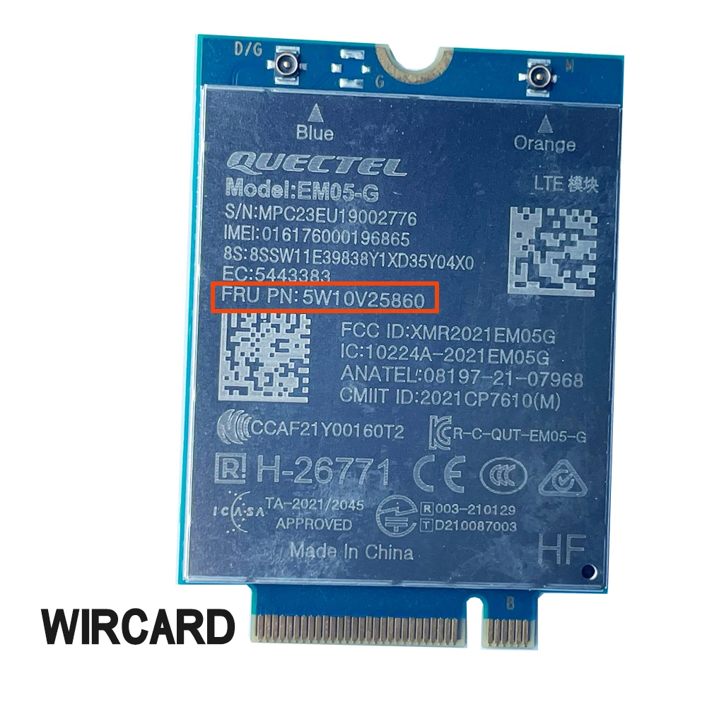 Imagem -03 - Módulo 4g Em05-g 5w10v25829 5w10v25860 5w11h85414 para Yoga Thinkpad Z13 Z16 T16 P16s Gen1 L14 L15 T14s L13 X13 P14s Gen3 Gen4