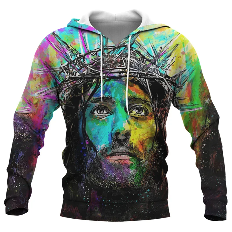 Sudadera con capucha de Jesús Amen para hombre y mujer, ropa Unisex con estampado 3D de Christams, God Bless You, jerséis y2k de moda Harajuku,