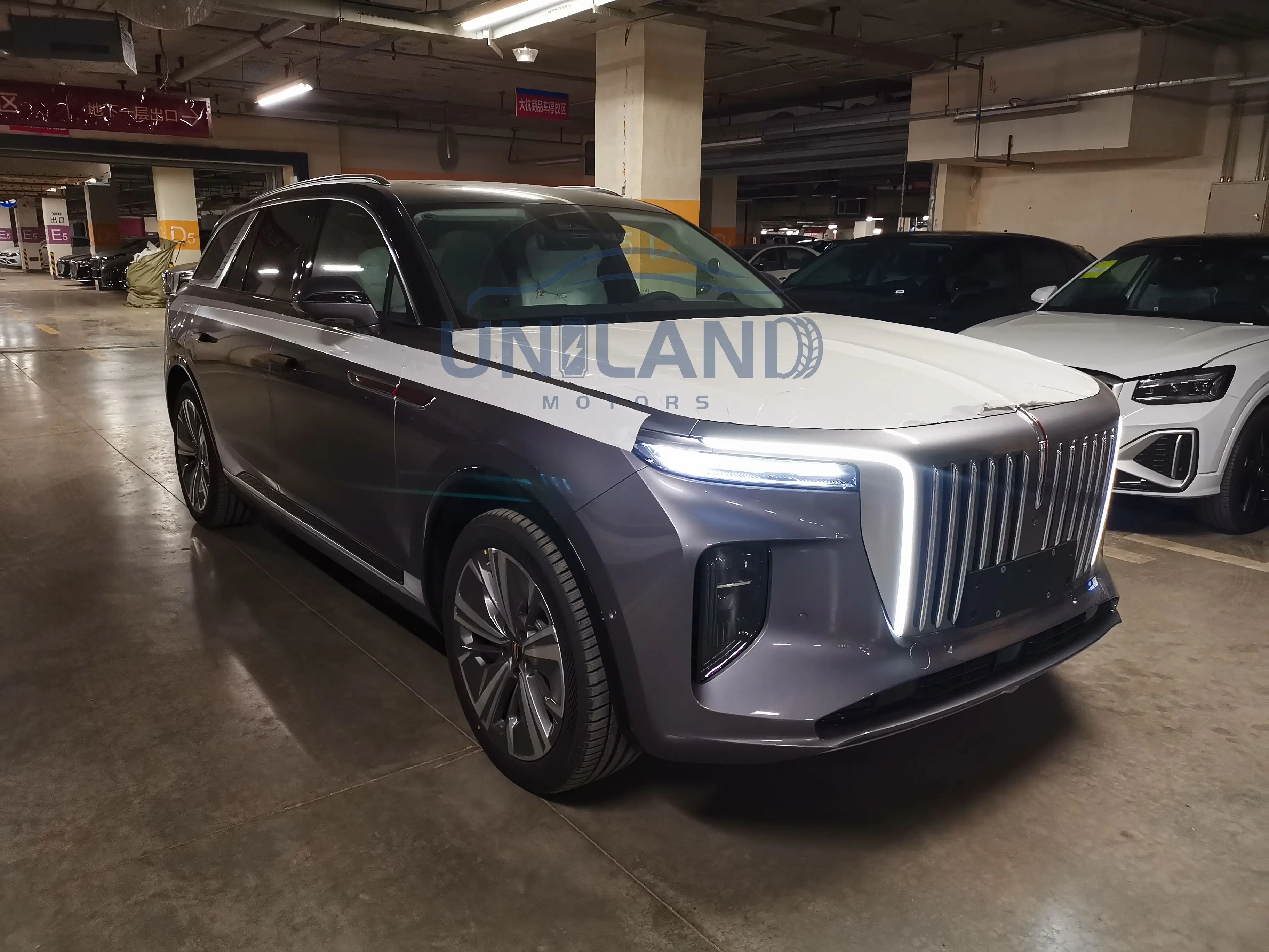 الصين العلم الأحمر Hongqi E-HS9 سيارة 2024 طبعة Qichang 660km 6 مقاعد سيارة EV رياضية